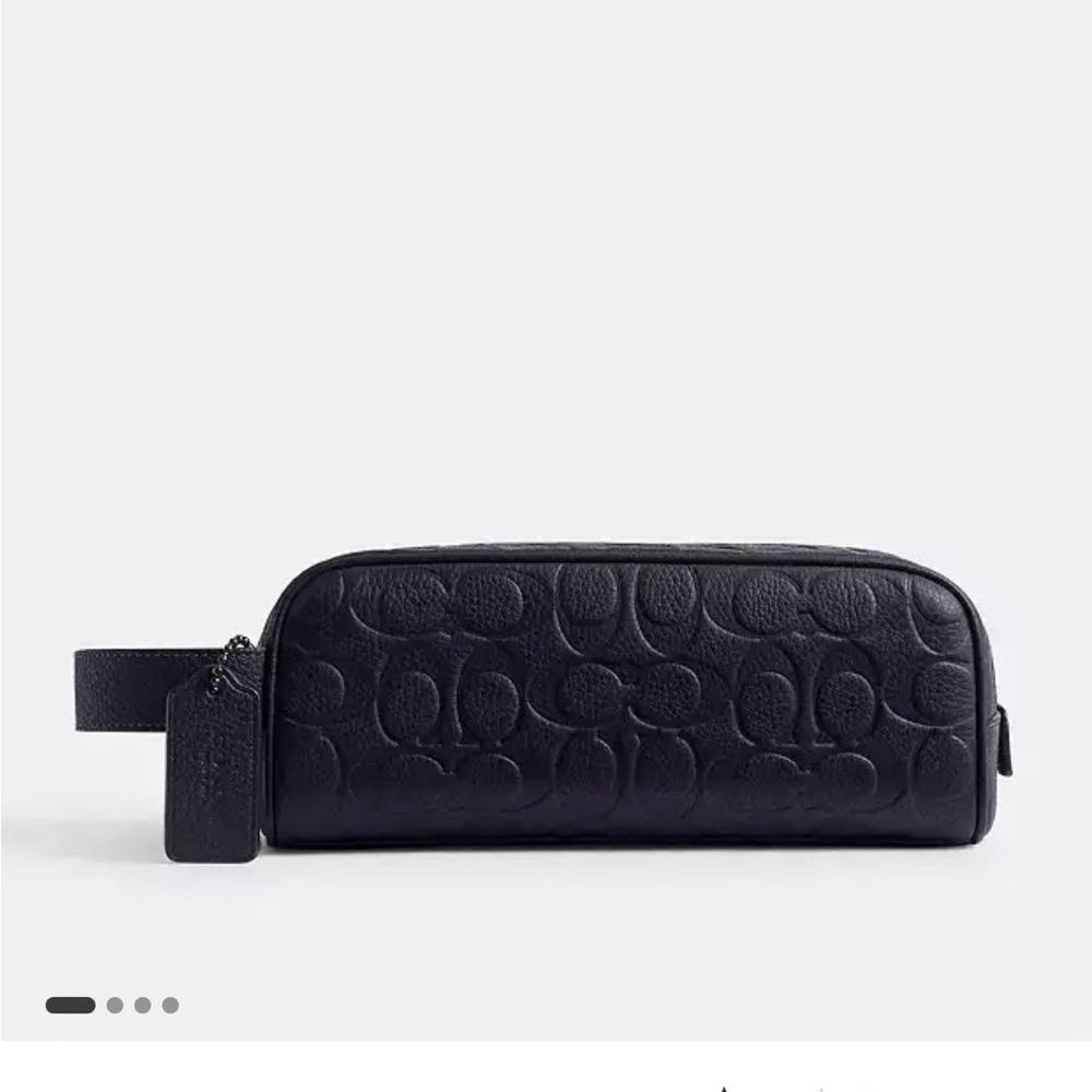 COACH TRAVEL POUCH NAVY NWT